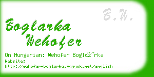 boglarka wehofer business card